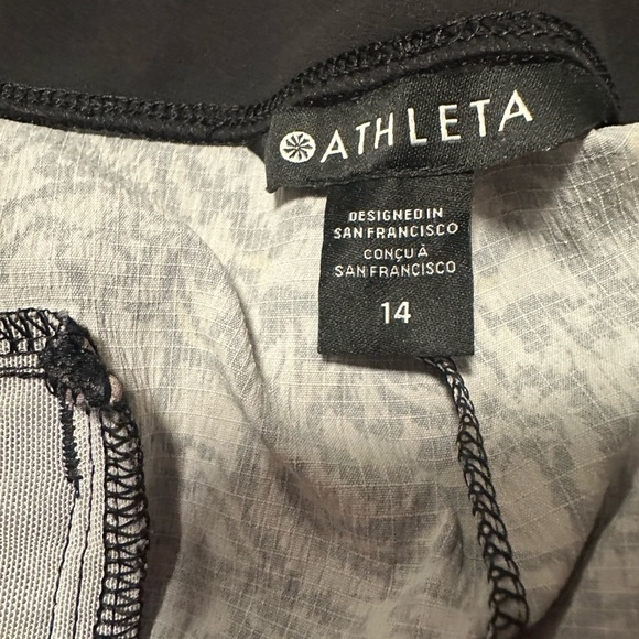 Athleta TREKKIE NORTH JOGGER, KINETIC ABSTRACT BLACK SIZE 14 - Picture 5 of 6